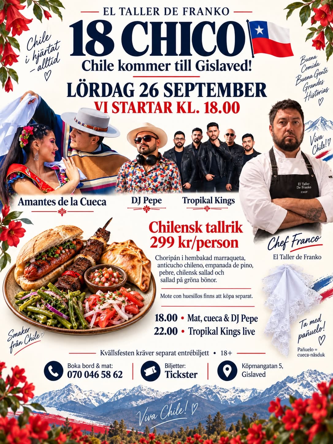 Los Amantes de la Cueca – dans på El Taller, 18 Chico, 26 september 2026